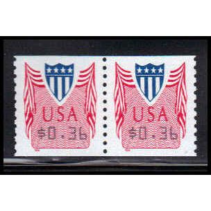 CVP33 36c Shield Very Fine MNH Pair PA5052