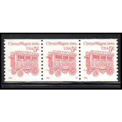 2452D 5c Circus Wagon Very Fine MNH LGG PNC S2/3 PA2905