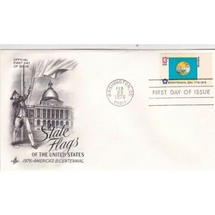 Montana United States 1976 State Flags FDC Washington DC cancel Unaddressed VGC