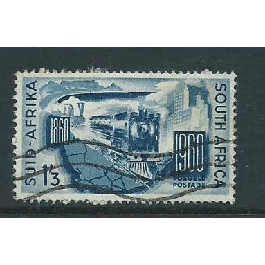 south africa stamps sg183 sg 183 train locomotive fu