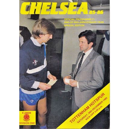 CHELSEA v TOTTENHAM HOTSPUR LEAGUE DIVISION ONE 1985/86