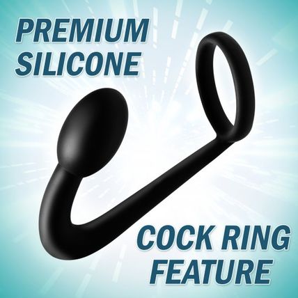 Explorer Silicone Cock Ring and Prostate Plug Anal Butt Prostatic Play P-Spot Ma