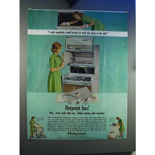 1964 Hotpoint Hallmark Range Ad - Walls Slide Out