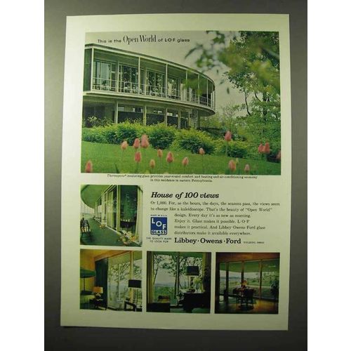 1964 Libbey-Owens-Ford Thermopane Glass Ad - Open World