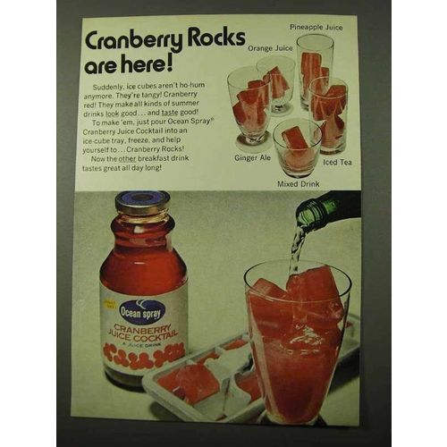 1971 Ocean Spray Cranberry Juice Cocktail Ad - Rocks