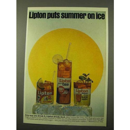 1971 Lipton Tea Ad - Summer on Ice