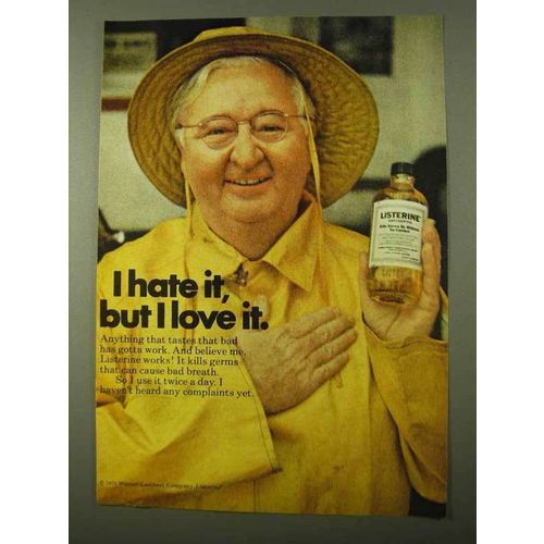 1971 Listerine Antiseptic Ad - I Hate It