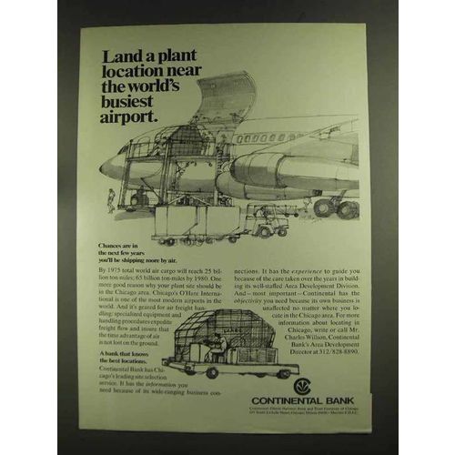 1972 Continental Bank Ad - Land a Plant Location