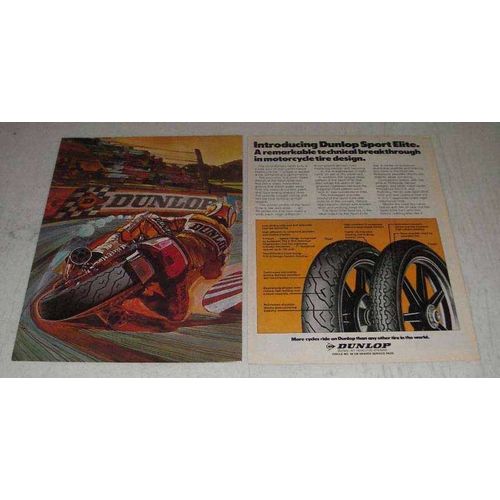 1982 Dunlop Sport Elite Motorcycle Tires Ad