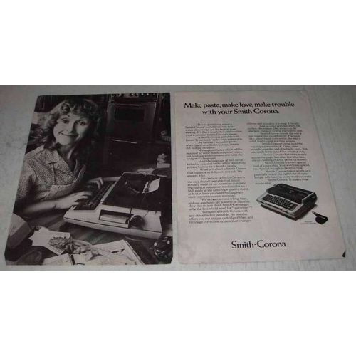 1980 2-pg Smith-Corona Electric Portable Typewriter Ad
