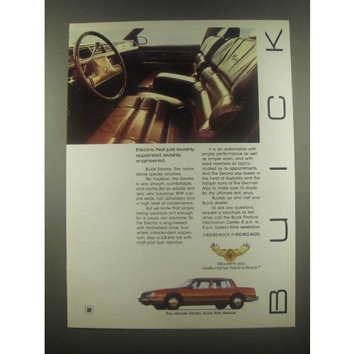1985 Buick Electra Park Avenue Ad - Lavishly Appointed