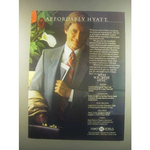 1985 Hyatt Hotels Ad - Affordably