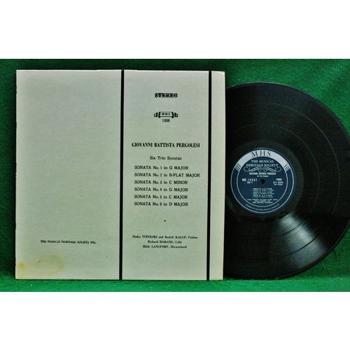 Topolski/Kalup/Harand/Langfort - Pergolesi: Six Trio Sonatas - MHS 1006 S - NM