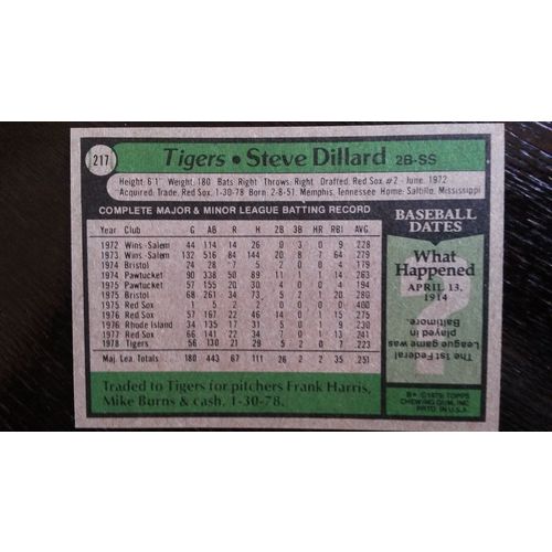 1979 Topps Card # 217 Steve Dillard Excellent (5) Detroit Tigers