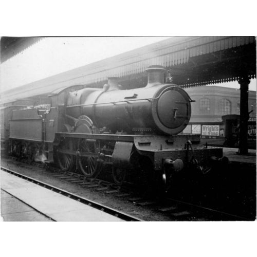 Railway Photo GWR 3800 Class 3828 County of Hereford Great Western 4-4-0 Loco