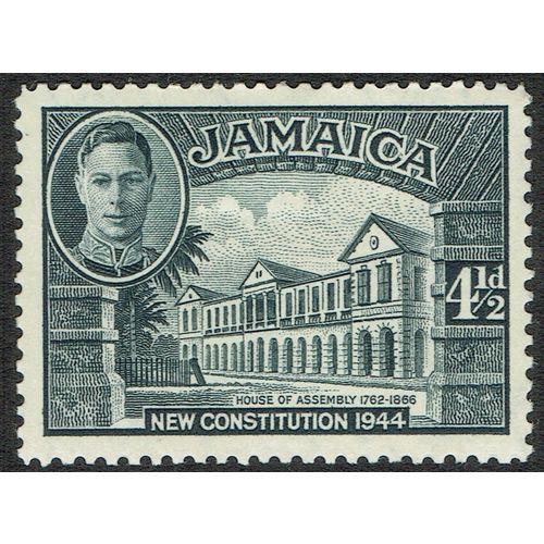 Jamaica 1945 New Constitution 4 1/2d Slate SG137 MM
