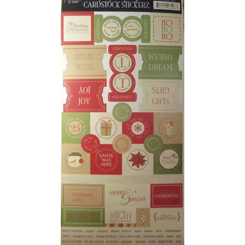 TERESA COLLINS FOR JUNKITZ HOMESPUN HOLIDAY CARD STOCK STICKERZ (STICKERS) NEW