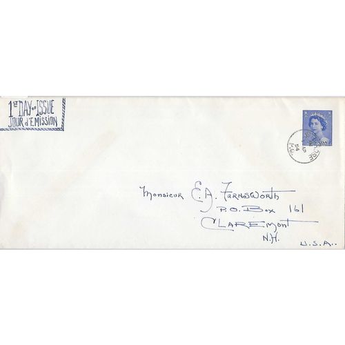 Canada #EN72a Elizabeth Karsh Postal Envelope USED, wide rough gum, thick paper