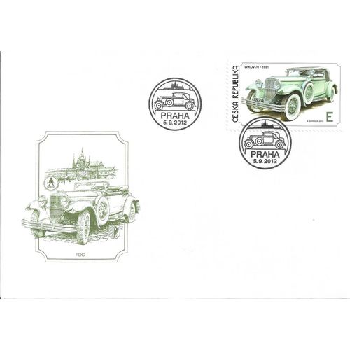 Mi 634/9 FDC: Vintage Cars: Drawings by Václav Zapadik.