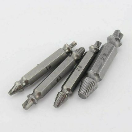4PCS Drill Bit Screw Bolt Extractor Set Removes Stripped Damaged Broken Screw UK