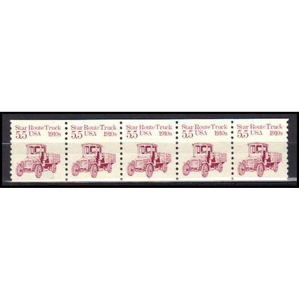 2125 5.5c Star Route Truck Very Fine MNH Dry Gum PNC 1/5 X0400