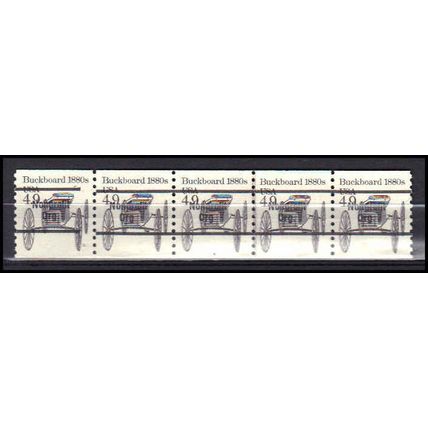 2124a 4.9c Buckboard Very Fine MNH Dry Gum PNC 4/5 Gap 2L AA0297
