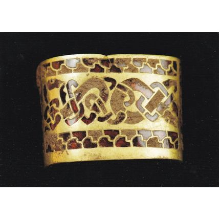 The Staffordshire Hoard Sword Hilt Postcard unused VGC