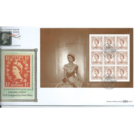 fdc benham silk first day cover prestige booklet stamp show wildings d315 ltd.