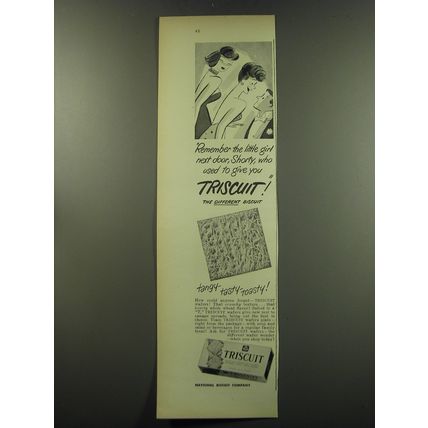 1949 Nabisco Triscuit Biscuit Ad - Remember the little girl next door, Shorty