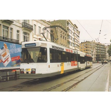 De Lijn 6048 Le Brugeoise Oostende Westende Belgium Tram Postcard