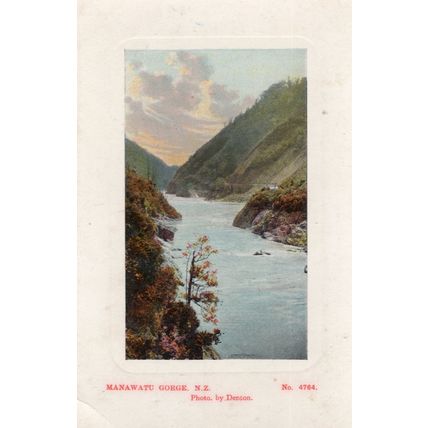 Makawaku Gorge New Zealand Antique Postcard