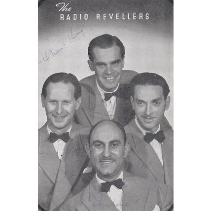 The Radio Revellers Antique Genuine Hand Signed Old Publicity Card Photo