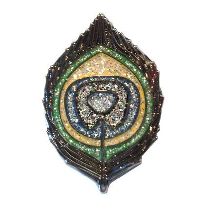Stunning Peacock Feather Mythology Faith Symbol Metal Enamel Pin Badge NEW