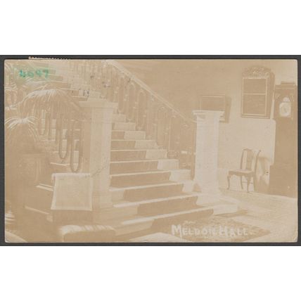 Meldon Hall, Morpeth, Northumberland, 1913 - Harrison RP Postcard