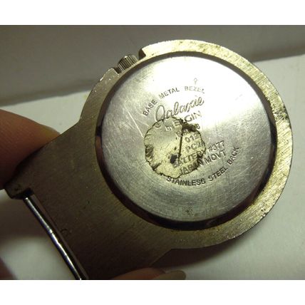 Vintage Galaxie by Elgin Black Dial Quartz Pocket Watch New Battery