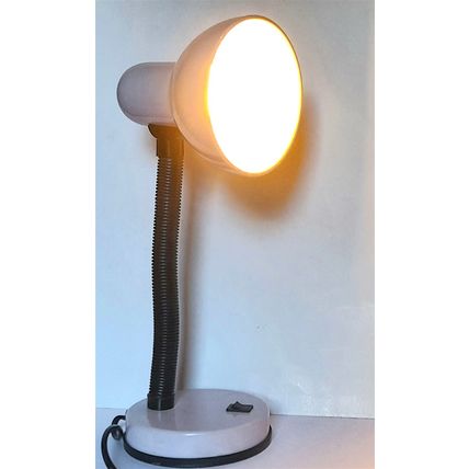 DESK OR BEDROOM LAMP - LILAC - 35 cm tall - 60 WATT - 230 volt AC - WORKING WELL