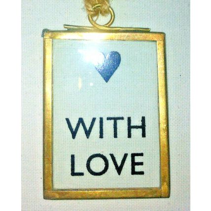 Beautiful Wall Hanging & Gift Tag Love Brass Frame Shabby Decoration 6x4.5cm