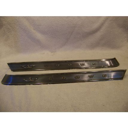 1964 CHRYSLER CROWN IMPERIAL ROOF PILLAR EMBLEMS 1965 #2480076 & 2480077