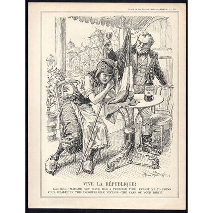 VIVE LA REPUBLIQUE 1934 John Bernard Partridge PUNCH CARTOON PAGE