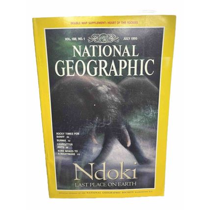 National Geographic Magazine July 1995 Ndoki Collectible Vintage b