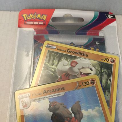 New Pokemon Holo Arcanine/Growlithe Scarlet & Violet Blister Pack + Coin