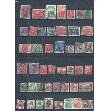 Australia stamps. Mainly George VI used lot (AQ394)