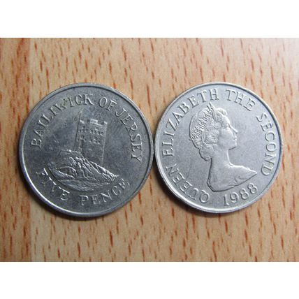 Jersey 1988 Elizabeth ll 5p Coin