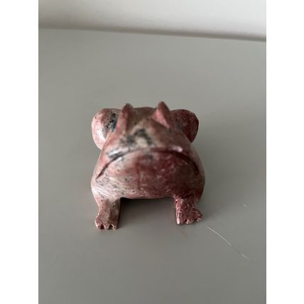 FROG FIGURINE - RED SOAPSTONE