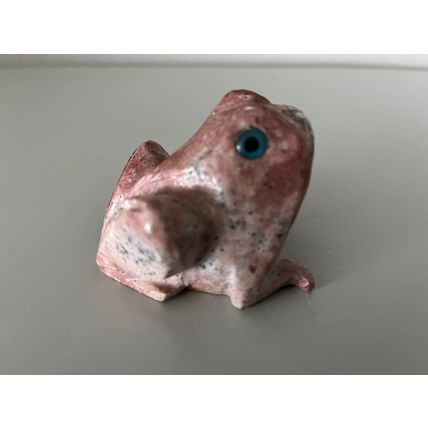 FROG FIGURINE - RED SOAPSTONE