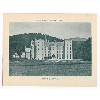 Banchory Ternan Deeside And Aboyne Castle Scotland 1900 Antique Print Picture