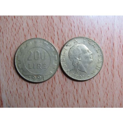 Italy 1991 200 Lire Coin