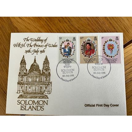 SOLOMON ISLANDS 1981 Charles and Diana wedding FDC