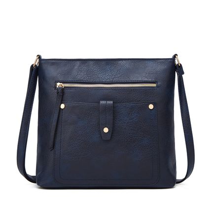 Women Vegan Leather Handbags Tote Purse Shoulder Bag Large Ladies Hobo Bags Blue
