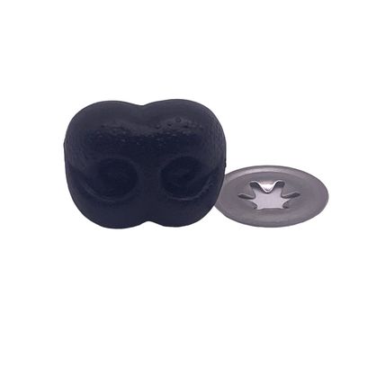 Safety Nose Teddy Bear 25mm Black with Metal Back Soft Toy Making Repairs